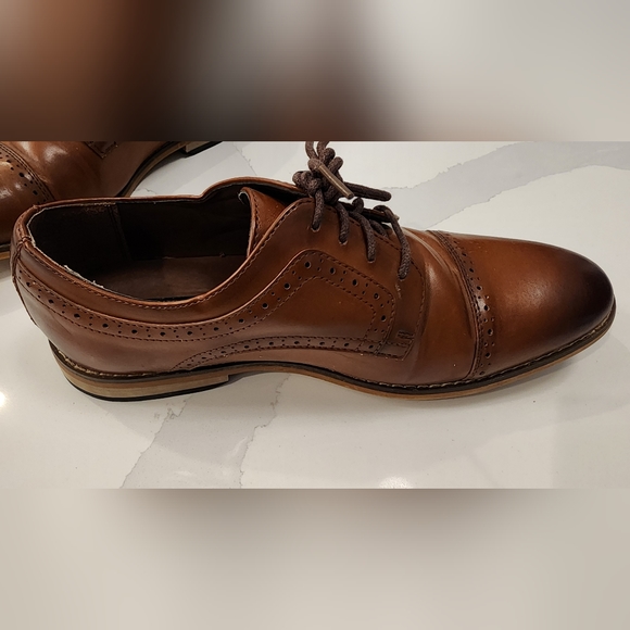 Excellent Condition Stacy Adams Dickinson Cap Toe Oxford Mens Dress Shoe(Cognac) - Picture 4 of 11